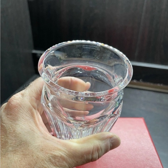 Vintage Handmade 5 1/8" Baccarat Crystal Nelly Vase Acid Etched w/ Original Box - Picture 6 of 15